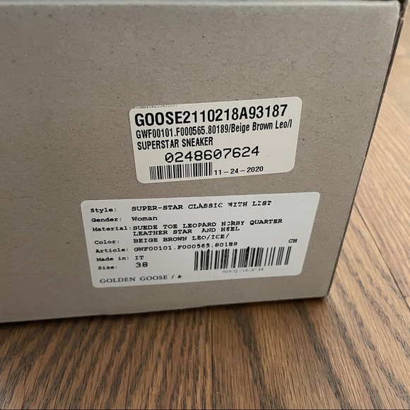 SOLD 🔴 On E🅱️. Golden Goose superstar distressed leopard calf hair sneakers - Picture 9 of 12